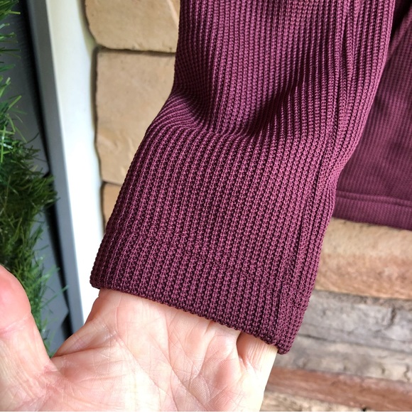 Spyder Core Maroon Full Zip Waffle Knit Embroidered Jacket Women’s Small NWOT - Picture 8 of 11